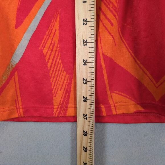 Vtg 90s Uhlsport Soccer Goalkeeper Jersey Men's M Orange Red Elbow Pads Collar - Picture 8 of 10